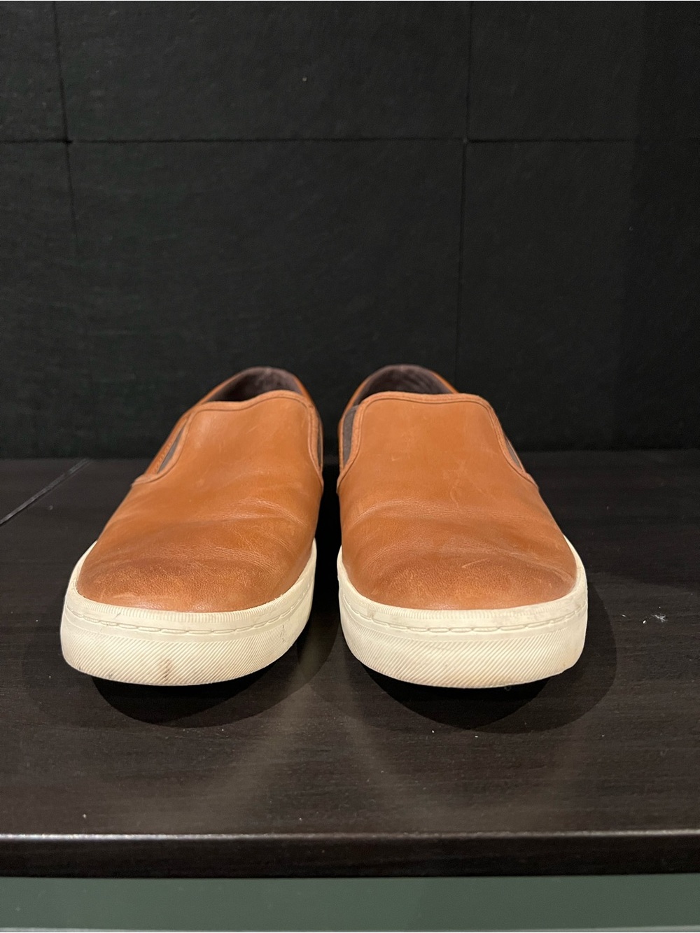 Cole Haan Men's Tan Leather Slip-On Sneakers